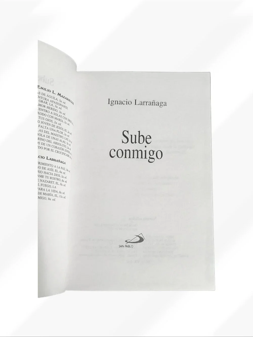 Sube Conmigo by Ignacio Larrañaga Spanish Spiritual Christian Book Paperback